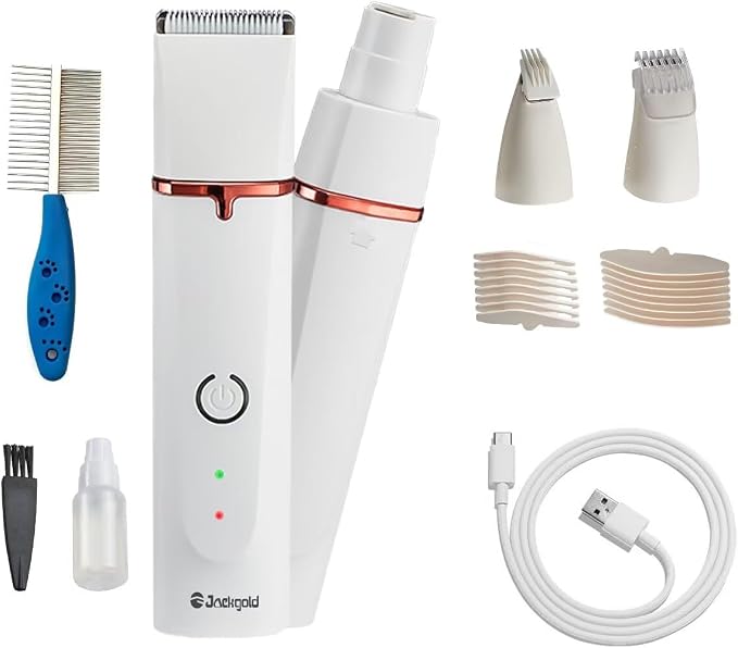 4 in 1 Electric Pet Grooming Kit - Hair Trimmer, Clippers, Nail Grinder for Cats & Dogs